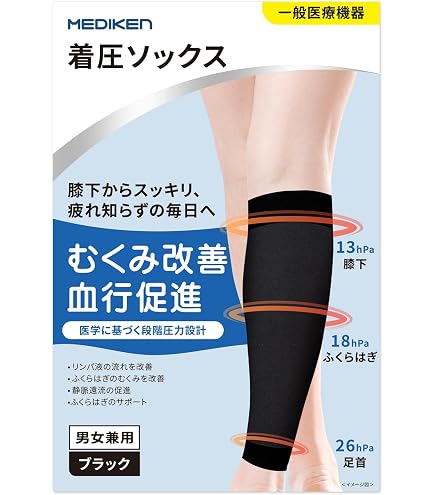 MEDICAL SLIM SOCKS ブラック 2足セット　M-Ｌサイズ　着圧 Amazon.co.jp: 着圧スリムソックス 2足セット M-L : ファッション